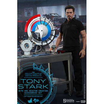 Iron Man 2 Movie Masterpiece Action Figure 1/6 Tony Stark with Arc Reactor Creation Accessories 30 cm